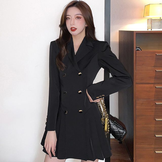 blazer dress korean style Korean dress outfit elegant