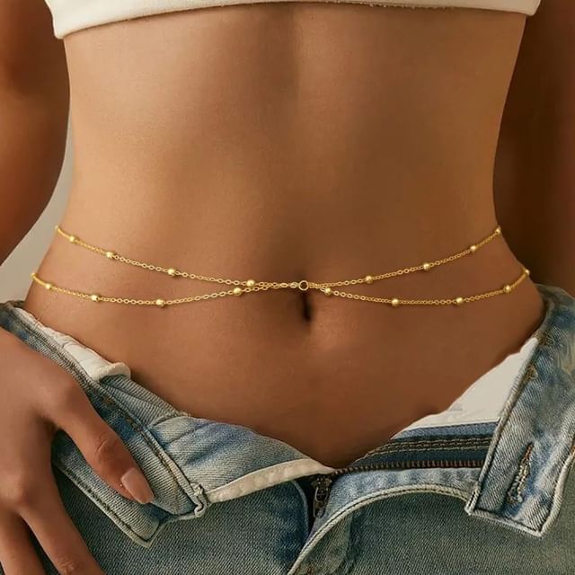 Gemsha-Bead Layered Waist Chain