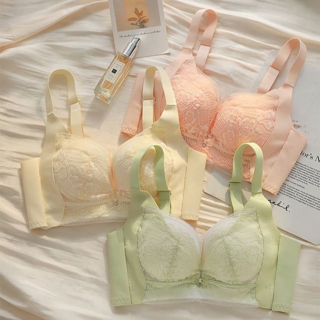 Gecko-Plain Lace Bra