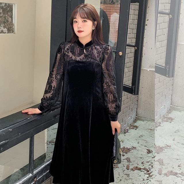 long sleeve denim dress Long Sleeve Denim Dress Indigo / M / 100% Tencel
