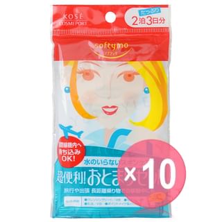 Kose - Softymo 2 Nights Face Care Travel Set 10pcs Bundle Set