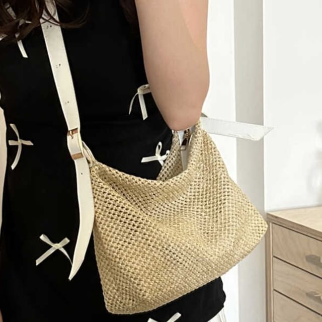 Indenis-Straw Crossbody Bag