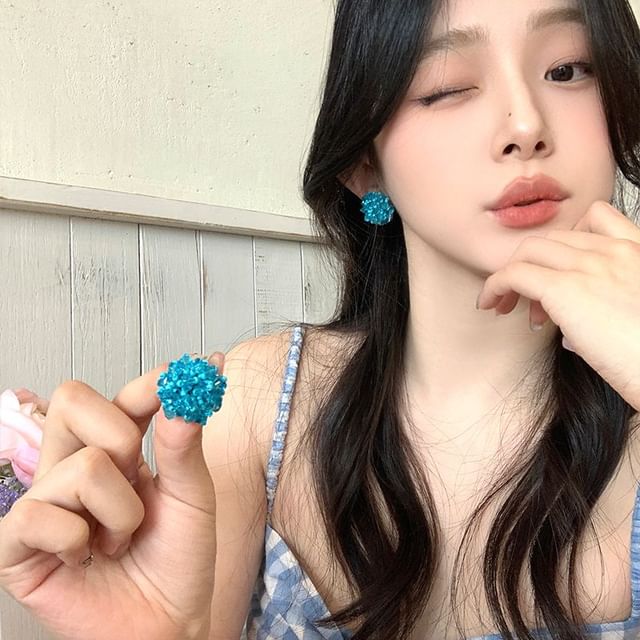 Kiren-Rhinestone Alloy Stud Earring