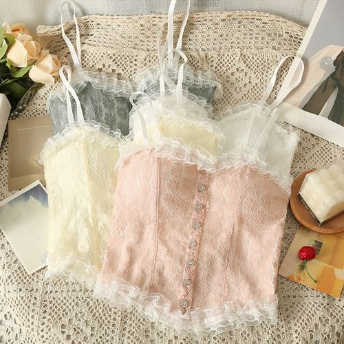 Lemongrass - Lace Corset Bustier Top