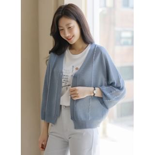 Styleonme V-Neck Cable-Knit Cardigan Sale