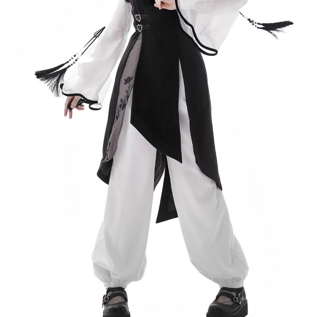 Florimi-Elastic Waist Plain Harem Pants