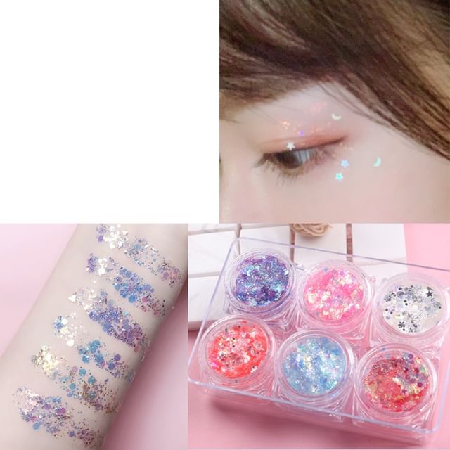 Holographic Holographic Eye Stickers Face Temporary Tattoos Laser