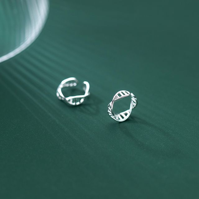 Toinianimos-Double Helix Sterling Silver Cuff Earring