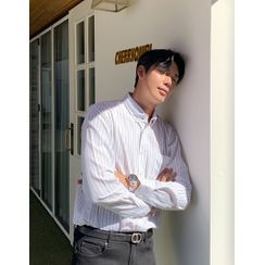 GERIO - Button-Down Pinstriped Shirt GERIO - Button-Down Pinstriped Shirt