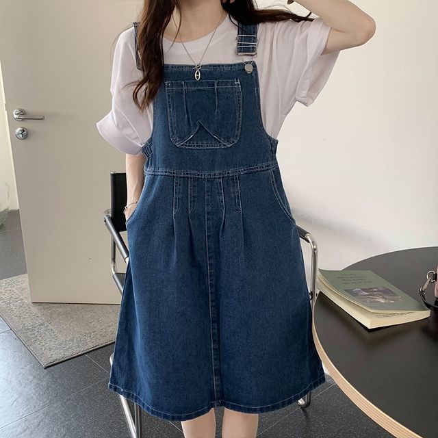 city chic denim overall dress City Chic Trendy Plus Size Denim Pinafore Dress - Macy's