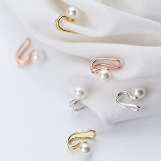 A-ROCH-Aretes de Perla de Plata Esterlina 925