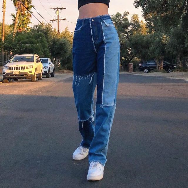 Dictynna - Patchwork Straight Leg Jeans 