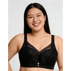Sweet Lavendra - [90C - 110E] Plus Size Floral Rhinestone Bra | YesStyle