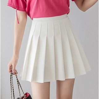 Everose - Plain Pleated Skirt | YesStyle