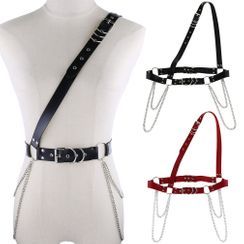 Sohma - Chain Faux Leather Harness Belt
