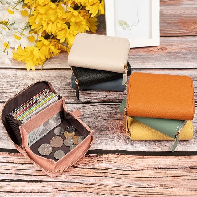 tablarosa-Genuine Leather Zip Coin Purse