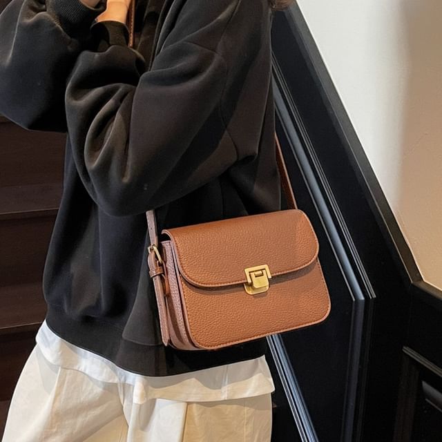 Skyglow-Faux Leather Satchel Bag