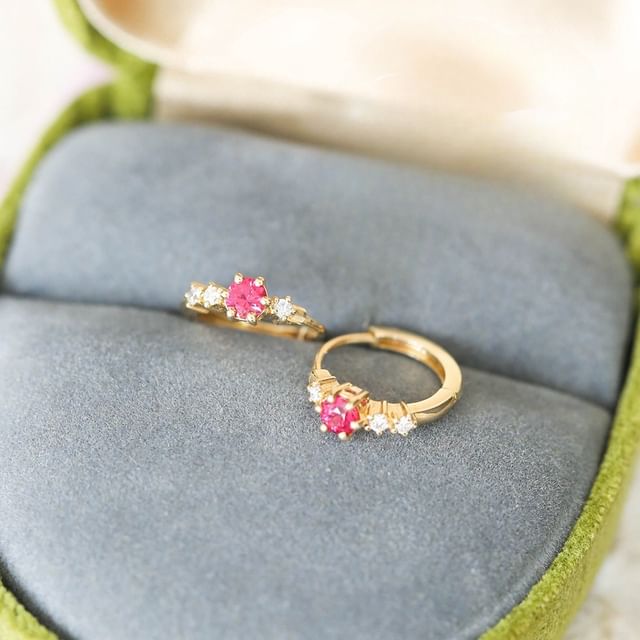 Phoenoa-CZ Hoop Earring