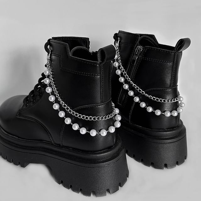 Masoom-Faux Pearl Layered Shoe Chain