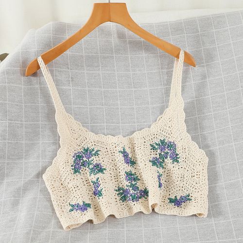 Mzkdieey Women's Tank Tops Eyelet Embroidery Sleeveless
