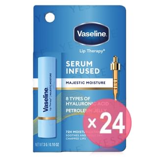 Vaseline - Lip Therapy Serum Infused Majestic Moisture 8 Types Of Hyaluronic Acid & Petroleum Jelly Lip Balm (x24) (Bulk Box)