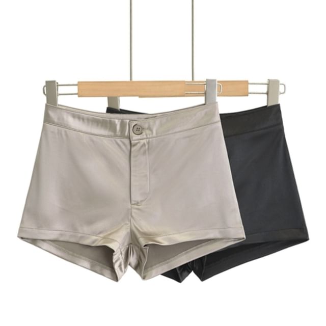 Ulark-Low Rise Satin Shorts