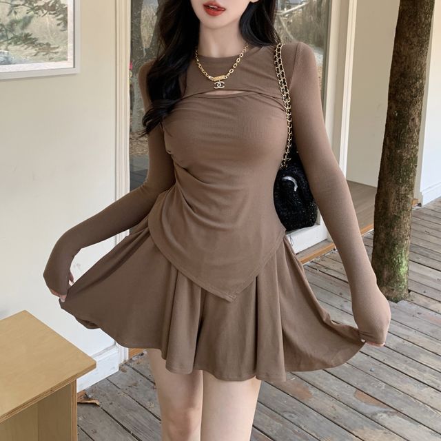 asymmetrical cutout top