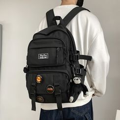 EAVALURE - Plain Nylon Zip Backpack