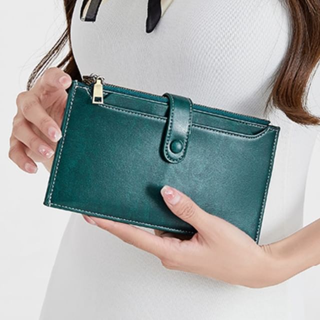 tablarosa-Faux Leather Long Wallet