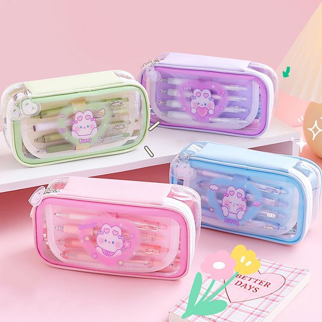 Hekki - Cartoon PVC Pencil Case / Sticker / Sticky Note / Pen ...