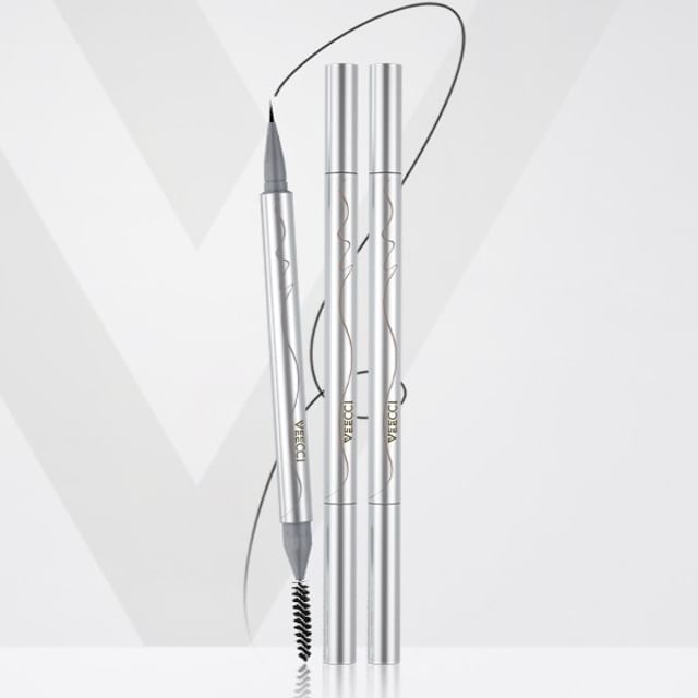 VEECCI-Lifelike Liquid Eyebrow Pencil - Crayon sourcils précision double embout - 5 teintes