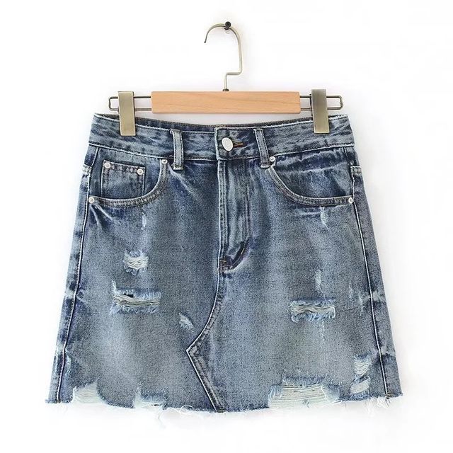 Hippie Girl Big Girls 7-16 Elastic-Back Denim Skirt