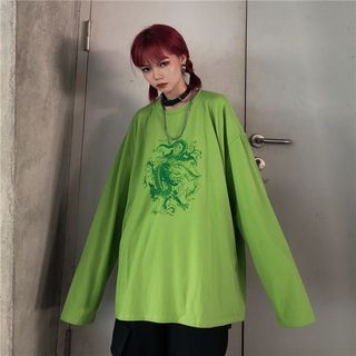 Yesstyle green sales dragon shirt