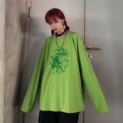 2DAWGS - Dragon Print Oversized T-Shirt 2DAWGS - Dragon Print Oversized T-Shirt