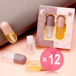 DEROL - Set of 2: Day and Night Lip Plumper Oil Set (x12) (Bulk Box)