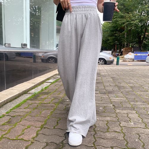 Raw Hem Wide Leg Sweatpants