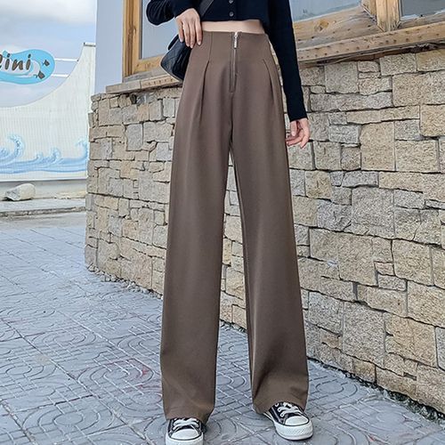 Yupina - High-Waist Wide-Leg Dress Pants