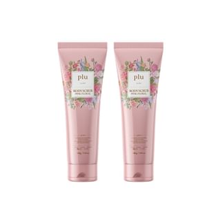 plu - Pink Floral Body Scrub Set