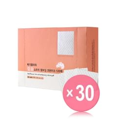 MediFlower - Clear Soft Embossing Cotton Puff (x30) (Bulk Box)