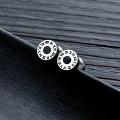 騰翼 - 不鏽鋼羅馬數字穿線耳環 騰翼 - 不鏽鋼羅馬數字穿線耳環