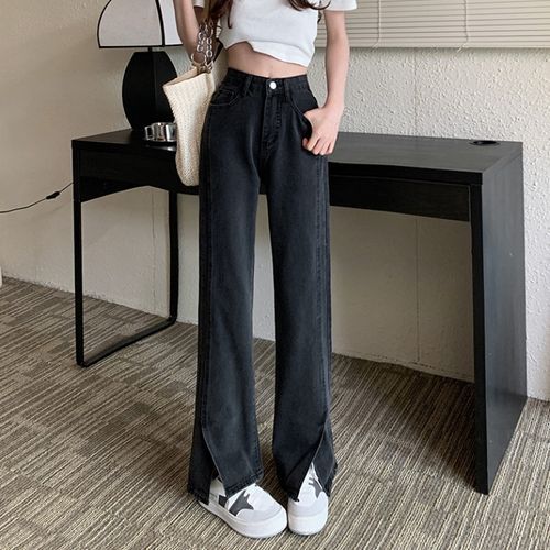 High-Waist Loose-Fit Cargo Wide Leg Jeans