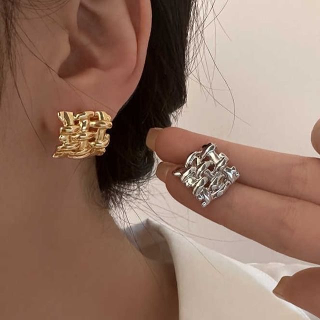 Kamuel-Woven Stud Earring