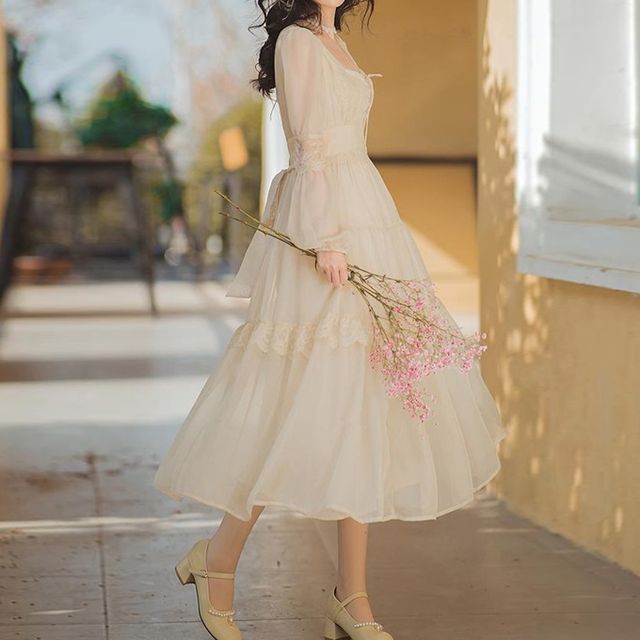 fitted lace wedding dress LACE-UP MEDIEVAL DRESS | MAXI | WEDDING DRESS