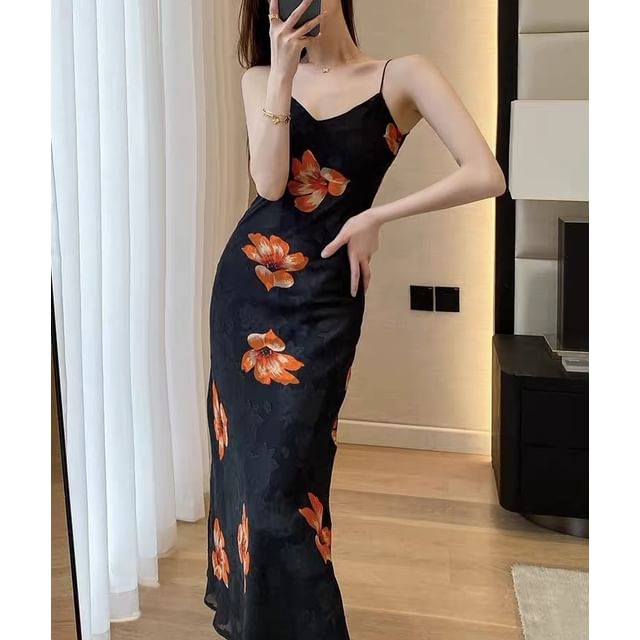 closetaine - Spaghetti Strap V-Neck Floral Print Chiffon Maxi Dress | YesStyle closetaine - Spaghetti Strap V-Neck Floral Print Chiffon Maxi Dress | YesStyle