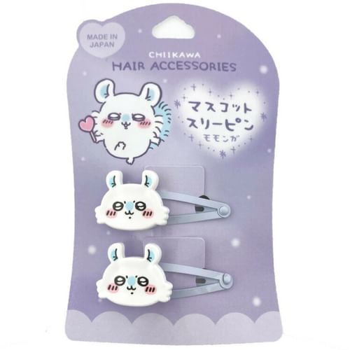SHOBIDO - Chiikawa Mascot Hair Clip - Momonga Purple (Set of