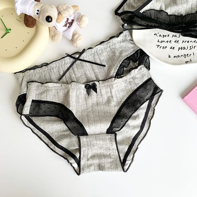 Gecko-Two Tone Ribbed Panty