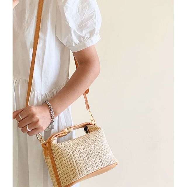Bolso-Straw Crossbody Bag