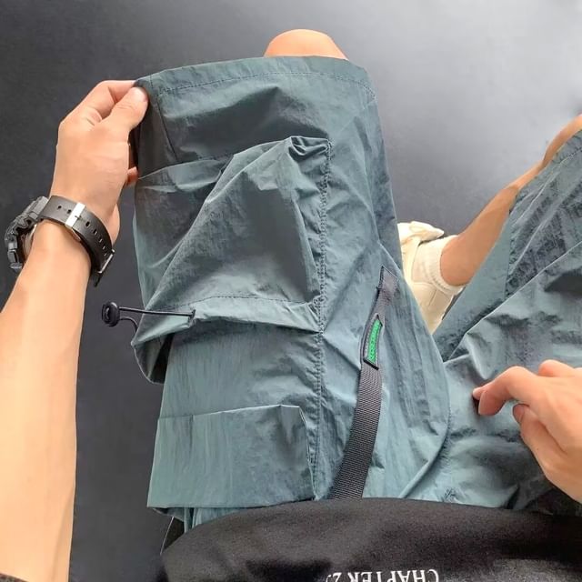 Myanderthal-Mid Rise Plain Cargo Shorts