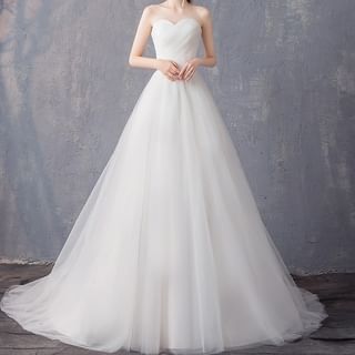 Wospe Plain A Line Wedding Ball Gown Sale