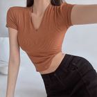 Girls Supply Swan VNeck Skinny Crop TShirt in 5 Colors YesStyle